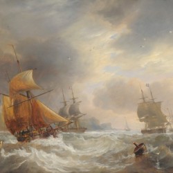 A stormy day of the sea